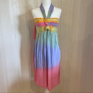 Free People Young Fashion Rainbow Ombré Dress